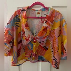 FARM RIO CROPPED TOP